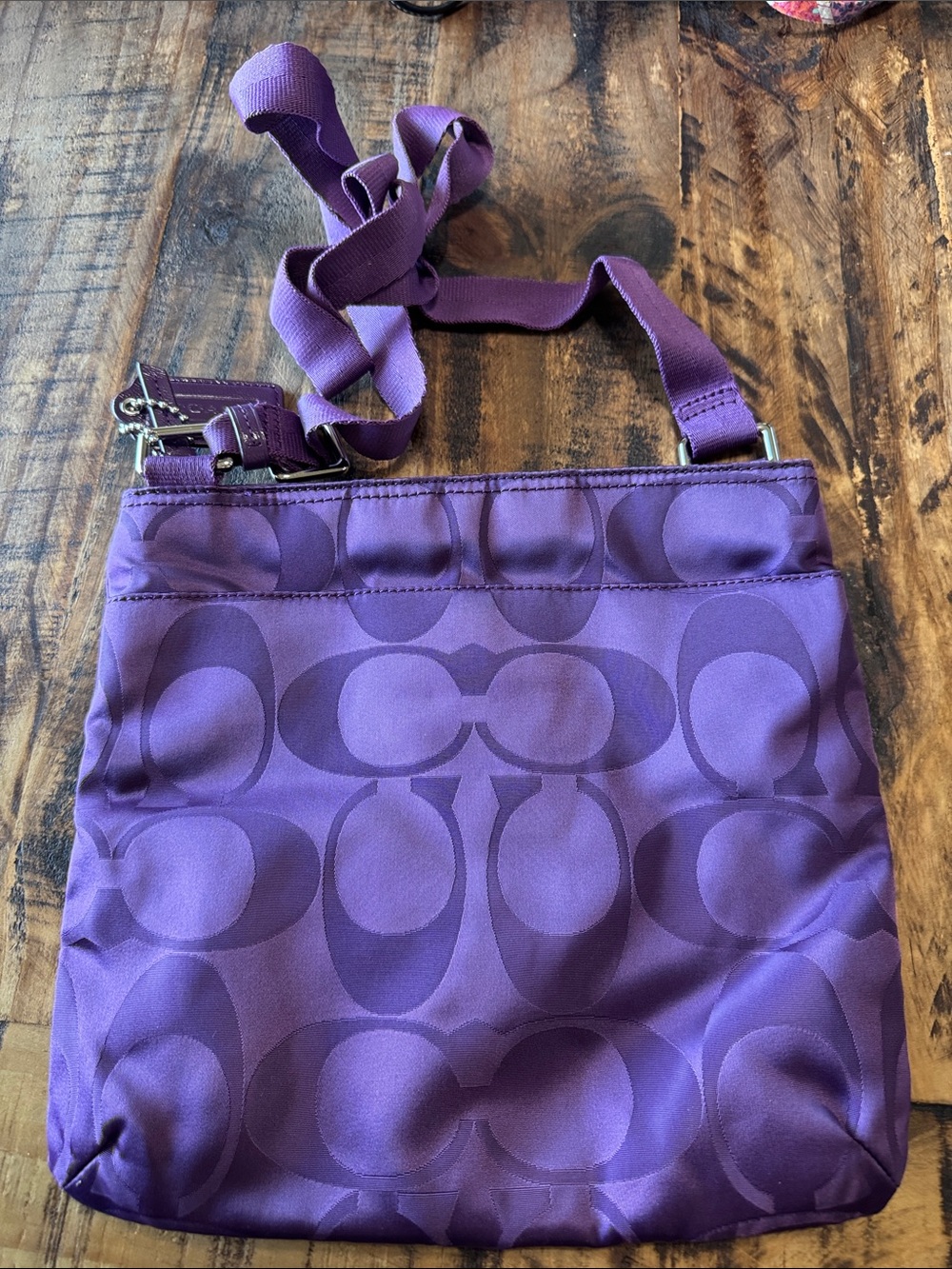 Coach Purple Signature Crossbody Poppy Bag - Picture 2 of 3